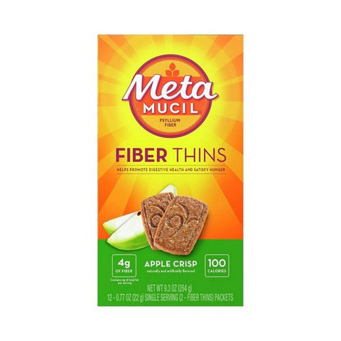 Metamucil, Fiber Thins Apple Crisp, 12 Count