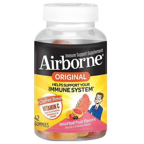 Airborne, Immune Support Gummies Assorted Fruit, 42 Gummies Airborne