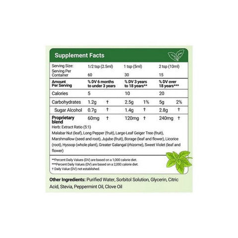 Herbion Naturals, Throat Syrup With Stevia, 5 oz Herbion Naturals