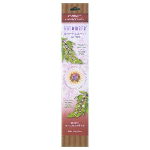 Auromere, Flower & Spice Incense, Coconut 1 Count Auromere