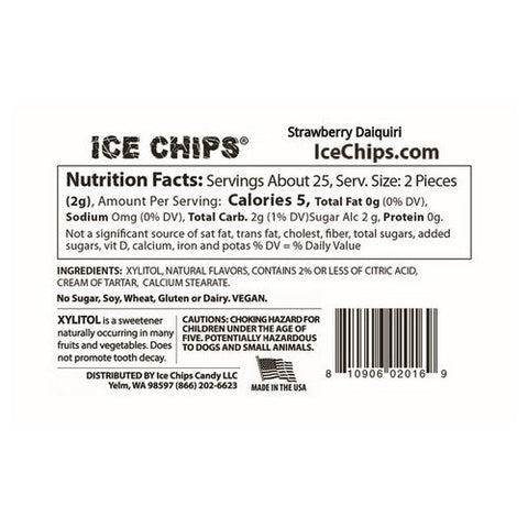 Ice Chips Candy, Ice Chips Candy, Strawberry Daiquiri 1.76 oz Ice Chips Candy