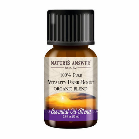 Nature's Answer, Pure Organic Essential Oil Blend Vitality Ener-Boost, 0.5 Oz