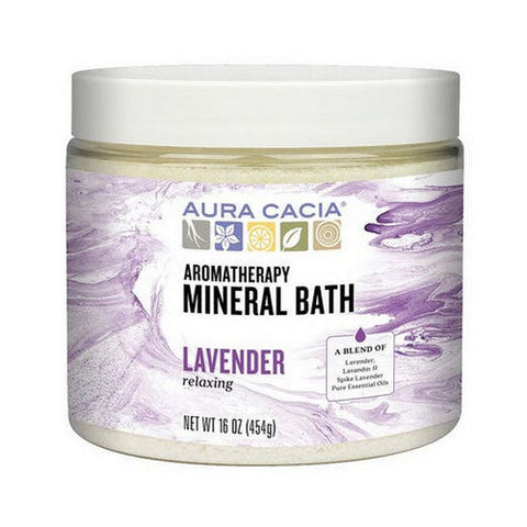 Aura Cacia, Aromatherapy Mineral Bath Relaxing Lavender, 16 Oz Aura Cacia