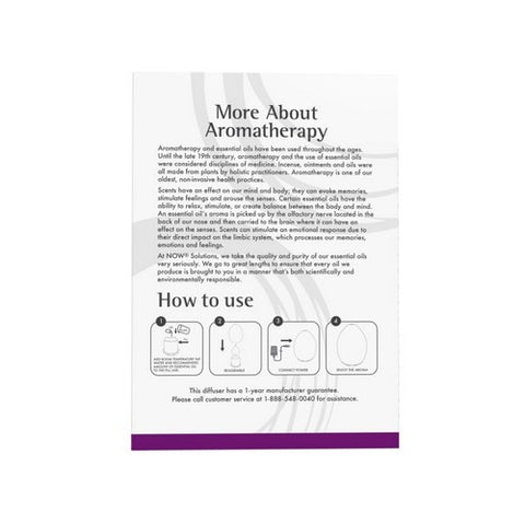 Now Foods, Ultrasonic Glass Swirl USB Oil Diffuser, 1 Each Now Foods