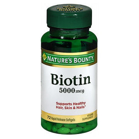 Nature's Bounty, Biotin, 5000 Mcg, 24 X 72 Softgels Nature's Bounty