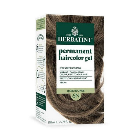 Herbatint, Permanent Hair Colour Gel 6N Dark Blonde, 5.75 Oz Herbatint