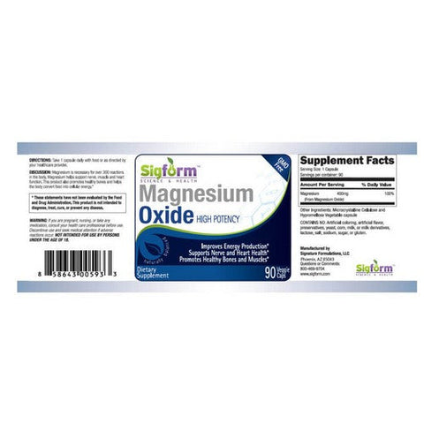 Sigform, Magnesium Oxide, 90 Caps Sigform