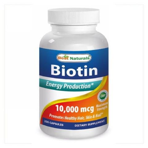 Best Naturals, Biotin, 10000 mcg, 200 Caps Best Naturals