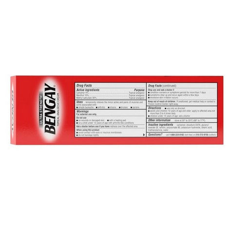 Bengay, Ultra Strength Topical Analgesic Cream, 4 Oz Bengay