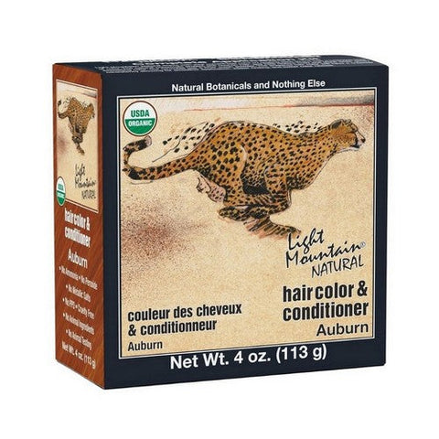 Light Mountain, Natural Hair Color And Conditioner Auburn, 4 Oz Light Mountain