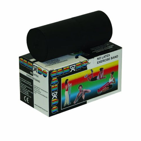 Fabrication Enterprises, Exercise Resistance Band CanDo  Black 5 Inch X 6 Yard X-Heavy Resistance, 1 Each Fabrication Enterprises