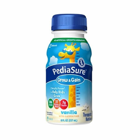 Pediatric Oral Supplement / Tube Feeding Formula PediaSure  Grow & Gain Vanilla Flavor 8 oz. Bottle  Case Of 24 by Abbott Nutrition