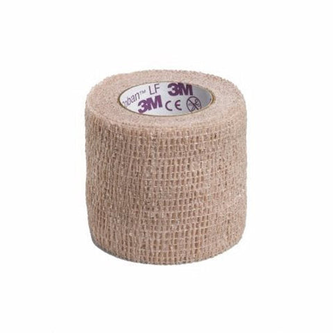3M, Cohesive Bandage Coban LF 2 Inch X 5 Yard Self-Adherent Closure Tan NonSterile Standard Compression, Count of 36 3M