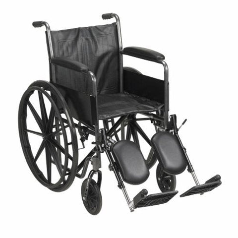 McKesson, Wheelchair Padded Removable Arm Style Composite Wheel Black 18 Inch Seat Width, Count of 1 McKesson