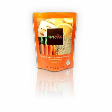 Tube Feeding Formula Real Food Blends 9.4 oz. Pouch Ready to Use Orange Chicken / Carrots / Brown Ri Count of 1 by Real Food Blends