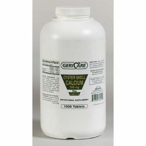Joint Health Supplement Geri-Care Calcium / Vitamin D 500 mg - 200 IU Strength Tablet 1000 per Bottl 1000 Tabs by McKesson