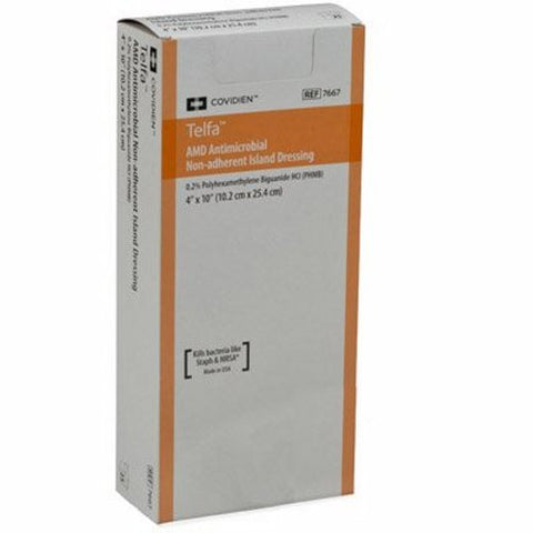 Antimicrobial Dressing Telfa AMD 4 X 10 Inch Sterile 1 Each by Cardinal