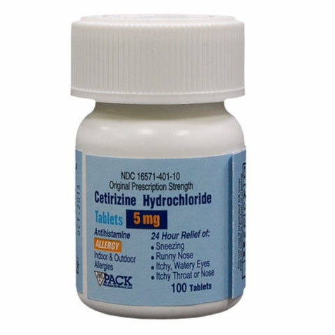 Zyrtec, Cetirizine Hydrochloride Tablets USP, 5 Mg, 100 Count Zyrtec