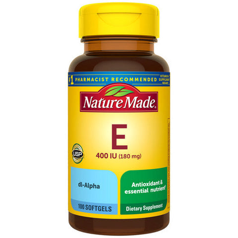 Nature Made, Vitamin E DL-Alpha, 180 Mg, 100 Softgels Nature Made