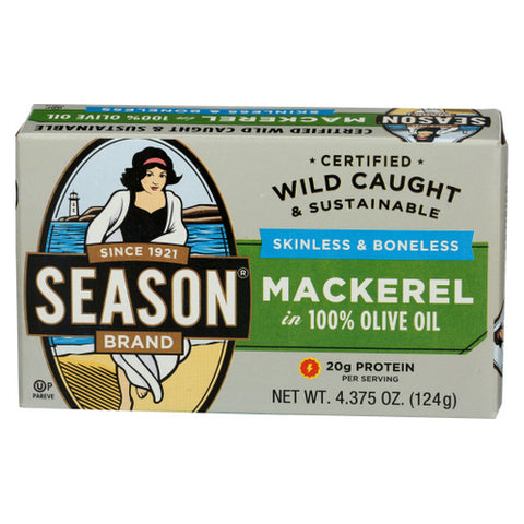 Seasons, Mackerel Fillets, 4.375 Oz(Case Of 12) Seasons