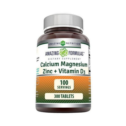Amazing Nutrition, Calcium Magnesium Zinc Plus Vitamin D3, 300 Tabs Amazing Nutrition
