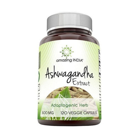 Amazing Nutrition, Amazing India Ashwagandha Extract, 500 mg, 120 Veg Caps Amazing Nutrition