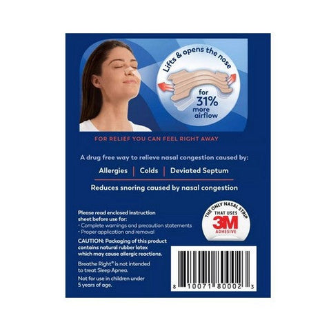 Breathe Right, Right Nasal Strips Extra Strength Tan, 26 Count Breathe Right