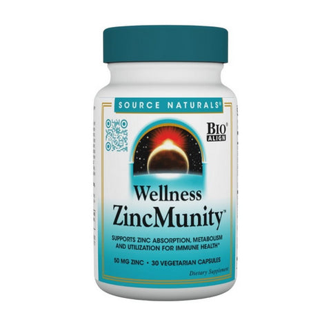 Wellness ZincMunity 30 Veg Caps by Source Naturals