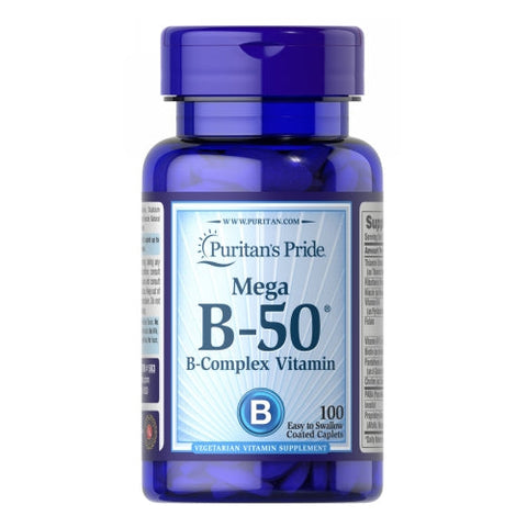 Puritan's Pride, Vitamin B-50 Complex, 100 Caplets Puritan's Pride