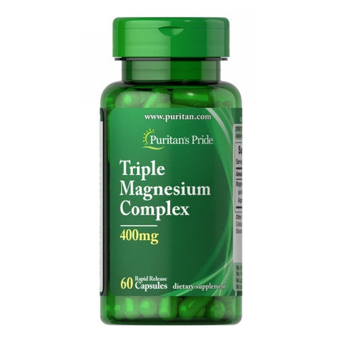 Puritan's Pride, Triple Magnesium Complex, 400 mg, 60 Rapid Release Capsules Puritan's Pride