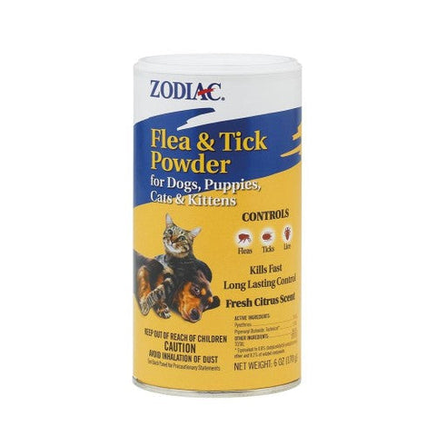 Zodiac, Zodiac Flea and Tick  Powder for Dogs and Cats, 1 Each/6 Oz Zodiac