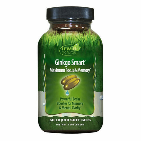 Irwin Naturals, Ginkgo Smart Maximum Focus & Memory, 60 Softgels Irwin Naturals
