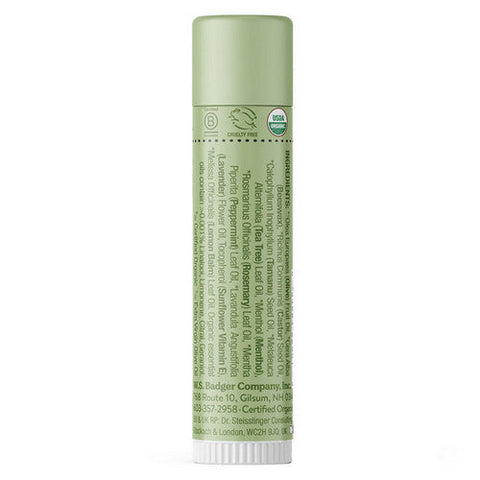 Badger Balm, Classic Lip Balm Herbal Tea Tree, .15 Oz Badger Balm