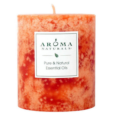 Aroma Naturals, Clarity Orange Pillar 3, 1 Candle Aroma Naturals