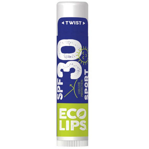 Sport SPF 30 Broad Spectrum Sunscreen Lip Balm 0.15 Oz by Eco Lips