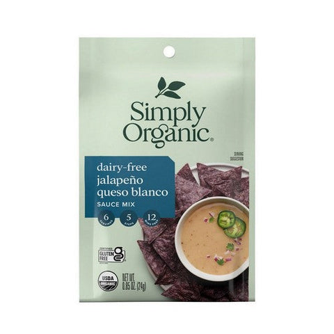 Simply Organic, Organic Dairy-Free JalapeÃ±o Queso Blanco Sauce Mix, 0.85 Oz Simply Organic