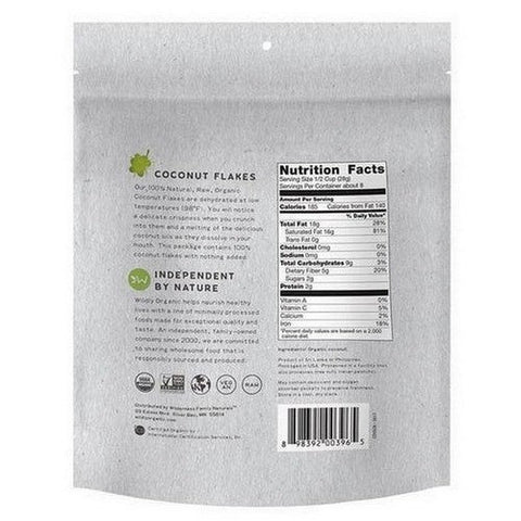 Wildly Natural, Unsweetened Coconut Flakes, 8 Oz Wildly Natural