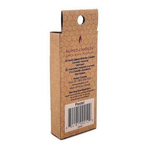 Honey Candle Co., Party Beeswax Pastel Candles, 20 Count