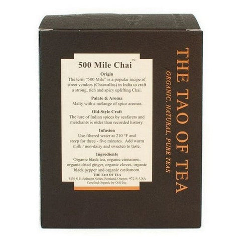 The Tao Of Tea, Mile Chai Box Pyramid Sachets, 1.85 Oz