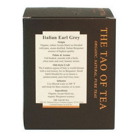 The Tao Of Tea, Organic Italian Earl Grey Black Tea, 15 Sachets