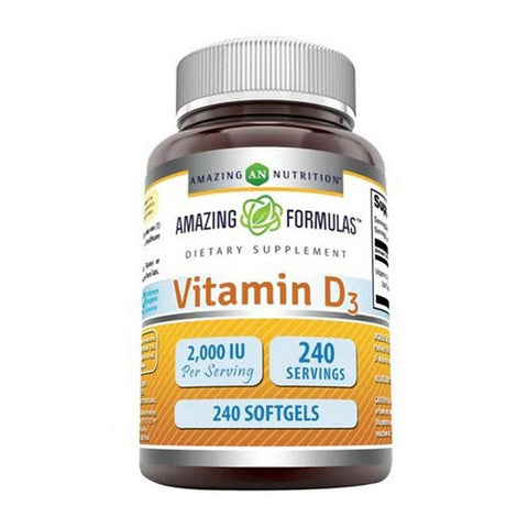 Amazing Formulas Vitamin D3 240 Softgels by Amazing Nutrition