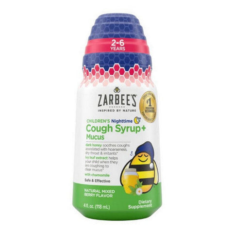 Children's Nighttime Cough Syrup Plus Mucus 4 Oz by Zarbees