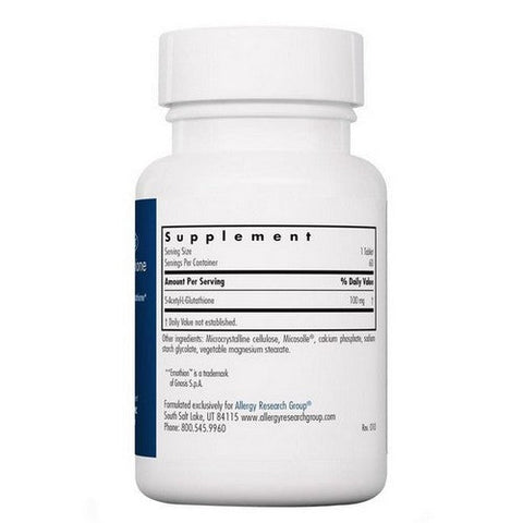 Nutricology/ Allergy Research Group, Acetyl-Glutathione, 100 Mg, 60 Tabs Nutricology/ Allergy Research Group