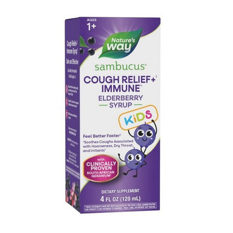 Sambucus, Sambucus Kids Cough Relief + Immune Elderberry Syrup, 4 Oz Sambucus
