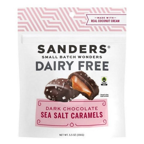 Sanders, Caramel Dark Chocolate Dairy Free, 5.5 Oz(Case Of 6) Sanders