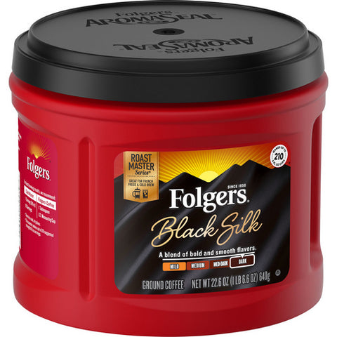 Black Silk Canister Brown Coffee 22.6 Oz (Case Of 6) by Folgers
