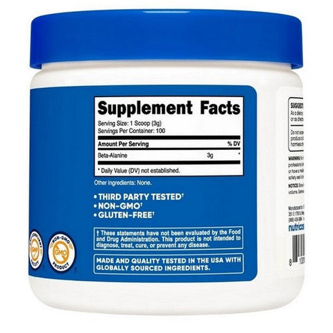 Nutricost, Beta Alanine Unflavored, 300 Grams Nutricost