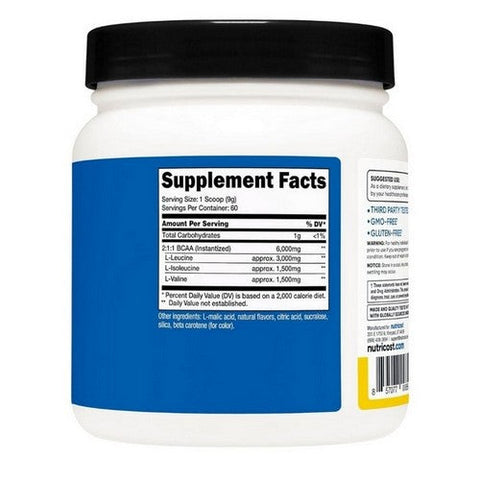 Nutricost, BCAA Powder Pineapple, 60 Servings Nutricost