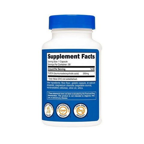 Nutricost, Tudca Capsules, 250 Mg, 30 Count Nutricost