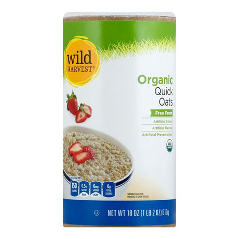 Organic Quick Oats 18 Oz (Case Of 12) by Wild Harvest